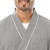 Fruit of the Loom mens Jersey Knit Kimono Robe(Grey)