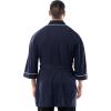 Fruit of the Loom mens Jersey Knit Kimono Robe(Navy)