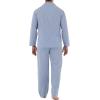 Fruit of the Loom mens Long Sleeve Broadcloth Pajama Set(Blue Stripe)