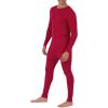 Fruit of the Loom mens Premium Thermal Union Suit(Red)