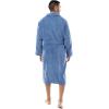 Fruit of the Loom mens Solid Plush Fleece Robe(Medium Blue)