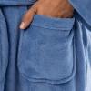 Fruit of the Loom mens Solid Plush Fleece Robe(Medium Blue)