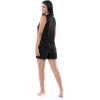 Fruit of the Loom womens Breathable Tank Top and Short 2 Piece Sleep Set(Black)