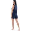 Fruit of the Loom womens Breathable Tank Top and Short 2 Piece Sleep Set(Midnight Blue)
