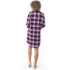 Fruit of the Loom womens Flannel Sleep Shirt(Berry Plaid)