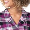 Fruit of the Loom womens Flannel Sleep Shirt(Berry Plaid)