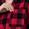 Fruit of the Loom womens Flannel Sleep Shirt(Buffalo Check)