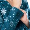 Fruit of the Loom womens Flannel Sleep Shirt(Snowflake)