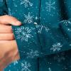 Fruit of the Loom womens Flannel Sleep Shirt(Starry Snowflakes)