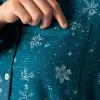 Fruit of the Loom womens Flannel Sleep Shirt(Starry Snowflakes)