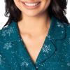 Fruit of the Loom womens Flannel Sleep Shirt(Starry Snowflakes)