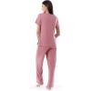 Fruit of the Loom womens Short Sleeve Tee and Pant 2 Piece Sleep Set(Antique Heather Blush)