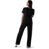 Fruit of the Loom womens Short Sleeve Tee and Pant 2 Piece Sleep Set(Black)