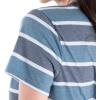 Fruit of the Loom womens Short Sleeve Tee and Pant 2 Piece Sleep Set(Blue Stripe)