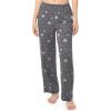 Fruit of the Loom womens Short Sleeve Tee and Pant 2 Piece Sleep Set(Charcoal/Hearts)