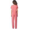 Fruit of the Loom womens Short Sleeve Tee and Pant 2 Piece Sleep Set(Desert Rose)