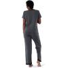 Fruit of the Loom womens Short Sleeve Tee and Pant 2 Piece Sleep Set(Soft Grey)