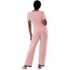 Fruit of the Loom womens Short Sleeve Tee and Pant 2 Piece Sleep Set(Soft Pink)
