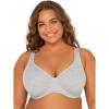 Fit For Me By Fruit of the Loom Women’s Plus Size Cotton Unlined Underwire Bra-Pinch-Free Straps – Side and Back Smoothing(Heather Grey)