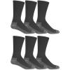 Fruit Of The Loom Heavy Duty Reinforced Men’s Crew Socks, Black, Pack of 6