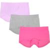 Fruit of the Loom A Fresh Collection Hey Shorty 3-Pack Seamless Boyshorts for Women’s Everyday Comfort(Sugar Plum/Grey/Stellar Orchid)