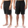 Fruit of the Loom Men’s 2-Pack Jersey Knit Sleep Pajama Shorts(Black/Black)