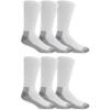 Fruit of the Loom Men’s Best Fit Workgear Heavy Duty Crew Socks with Dual Defense (6 Pack), White, Medium (6-12)