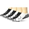 Fruit of the Loom Men’s Breathable Lightweight Performance No Show Socks(Black (8 Pack))