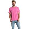 Fruit of the Loom Men’s Crafted Comfort Tee, Relaxed & Classic Fit, Sizes S-2X(Classic Fit – Cotton – Pink Flash)