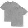 Fruit of the Loom Men’s Eversoft Cotton Short Sleeve Pocket T-Shirts, Breathable, 2-Pack(2 Pack – Grey Heather)