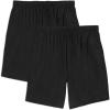 Fruit of the Loom Men’s Eversoft Cotton Shorts with Pockets (S-4XL)(2 Pack – Black)