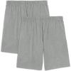 Fruit of the Loom Men’s Eversoft Cotton Shorts with Pockets (S-4XL)(2 Pack – Grey Heather)