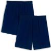 Fruit of the Loom Men’s Eversoft Cotton Shorts with Pockets (S-4XL)(2 Pack – Navy)