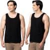Fruit of the Loom Men’s Eversoft Cotton Sleeveless T Shirts, Breathable & Moisture Wicking with Odor Control, Sizes S-4x(Black Ink)