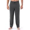 Fruit of the Loom Men’s Extended Sizes Jersey Knit Sleep Pajama Lounge Pant (1 & 2 Packs)(Charcoal Heather)
