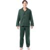 Fruit of the Loom Men’s Flannel Pajama Sleep Set(Green)