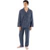 Fruit of the Loom Men’s Flannel Pajama Sleep Set(Navy Plaid)
