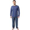 Fruit of the Loom Men’s Jersey Knit Top and Flannel Pant Pajama Sleep Set(Navy/Navy Plaid)