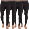 Fruit of the Loom Mens Recycled Premium Waffle Thermal Underwear Long Johns Bottom (1, 2, 3, and 4 Packs)(Black 4 Pack)