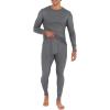Fruit of the Loom Men’s Recycled Waffle Thermal Underwear Set (Top and Bottom)(Greystone Heather)