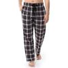 Fruit of the Loom Men’s Soft Flannel Pajama Lounge Sleep Pant(Black Plaid)