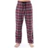 Fruit of the Loom Men’s Soft Flannel Pajama Lounge Sleep Pant(Dark Red Plaid)
