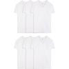 Fruit of the Loom Men’s V-Neck Undershirts, Moisture Wicking & Tag Free, Also Available in Tall Sizes(Tall Man – White – 6 Pack)