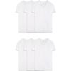 Fruit of the Loom Men’s V-Neck Undershirts, Moisture Wicking & Tag Free, Also Available in Tall Sizes(White – 6 Pack)