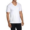 Fruit of the Loom Men’s V-Neck Undershirts, Moisture Wicking & Tag Free, Also Available in Tall Sizes(White – 72 Pack)