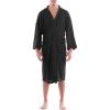 Fruit of the Loom Men’s Waffle Kimono Robe(Black)