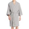 Fruit of the Loom Men’s Waffle Kimono Robe(Heather Grey)