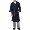 Fruit of the Loom Men’s Waffle Kimono Robe(Navy Blue)