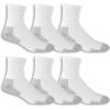 Fruit of the Loom Men’s Work Gear Short Boot Crew Socks (6 Pack), White, Medium (6-12)