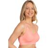 Fruit of the Loom Women’s 2-Pack Stretch Wireless Bra w/Built in Pads(Peach Gelato/Grey Heather)